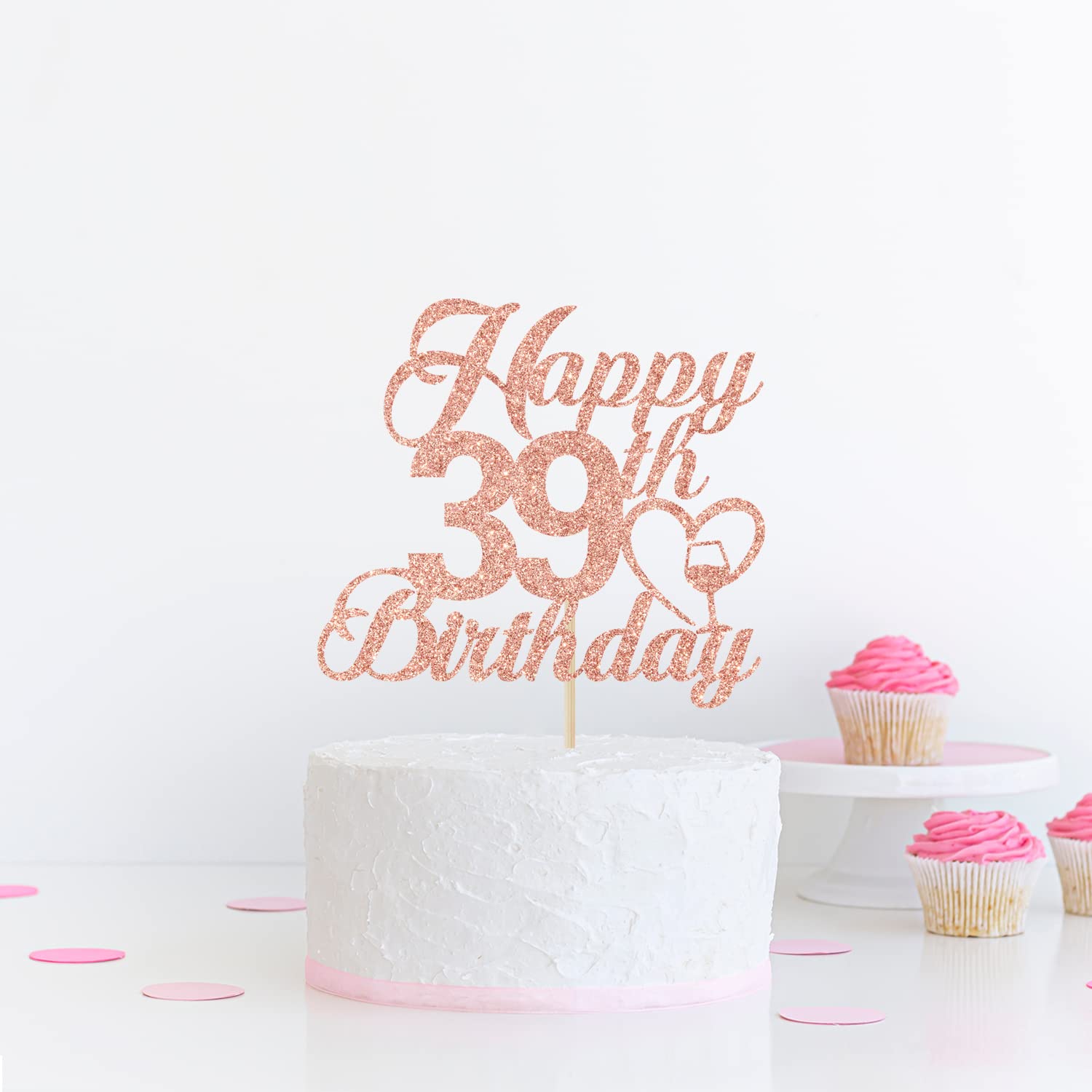 Amazon.co.jp: Happy 39th Birthday ケーキトッパー - 39歳の誕生日の
